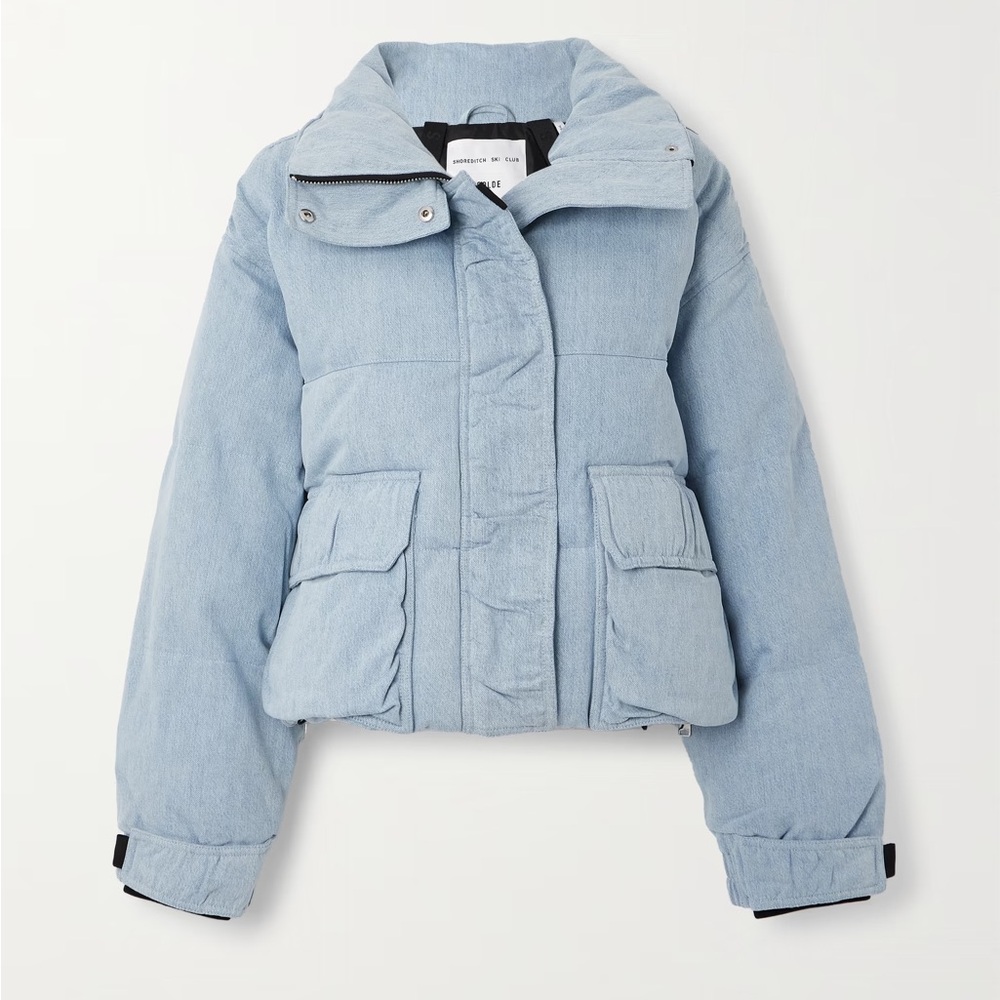 *NWT* Agolde Nova Denim Puffer Jacket - Picture 6 of 8